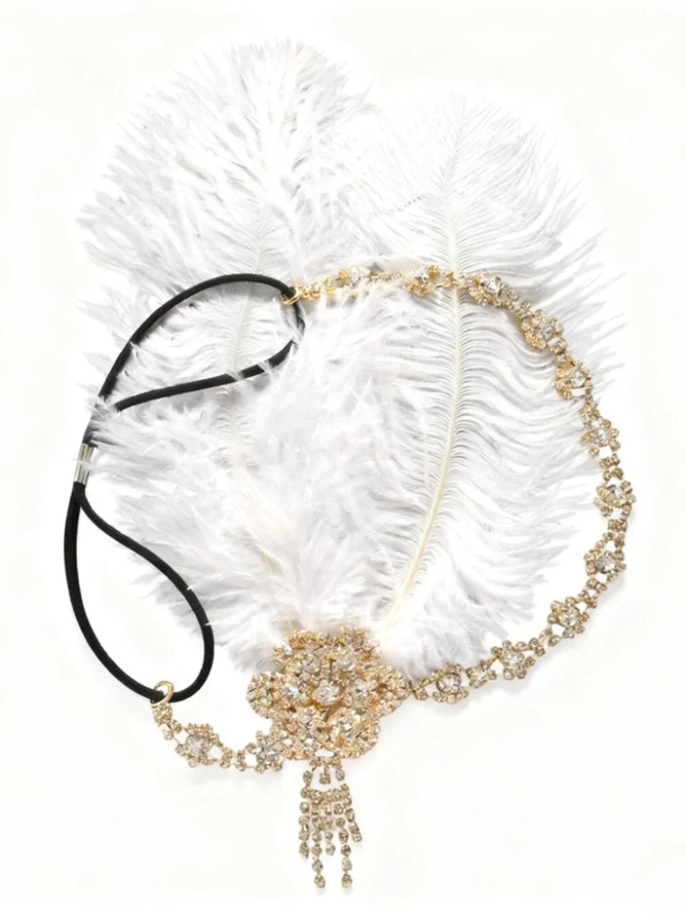 Glamorous Rhinestone Tassel Hair Clip - Sparkly Evening Accessory